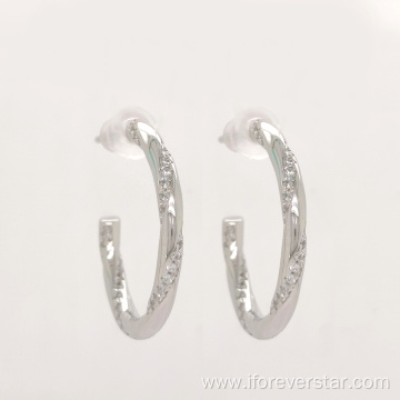 Wholesale Twisted Zirconia 925 Silver